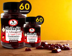 Shilajit with
Ashwagandha
& Apple Cider Gummies