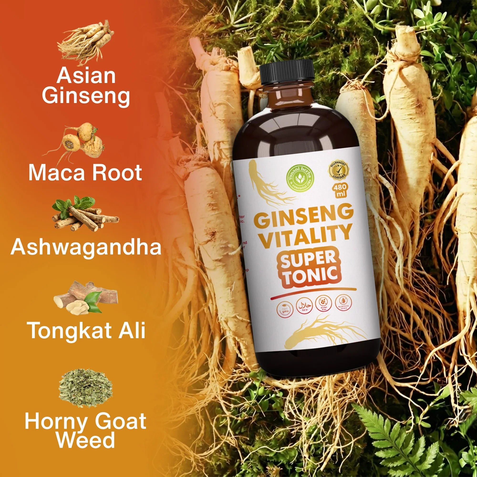 Ginseng Vitality Super Tonic 480 mls