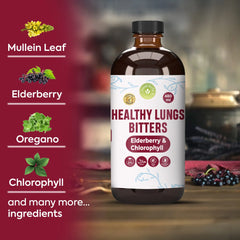 Healthy Lungs Bitters with Elderberry and Chlorophyl