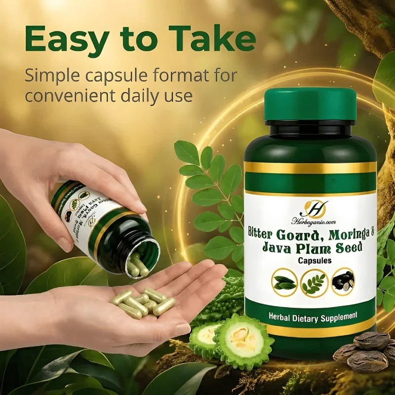Bitter Gourd, Moringa & Java Plum Seed Capsules