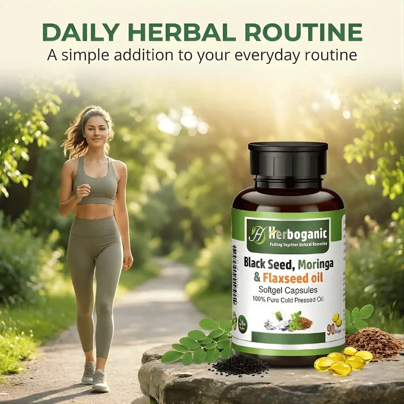 Black Seed, Moringa & Flaxseed Softgel Capsules