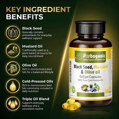 Black Seed, Mustard & Olive Softgel Capsules