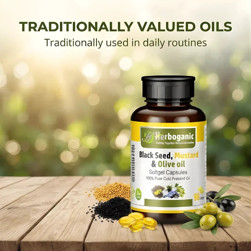 Black Seed, Mustard & Olive Softgel Capsules