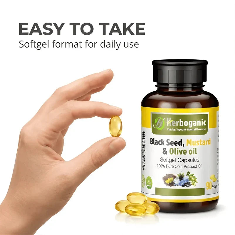 Black Seed, Mustard & Olive Softgel Capsules