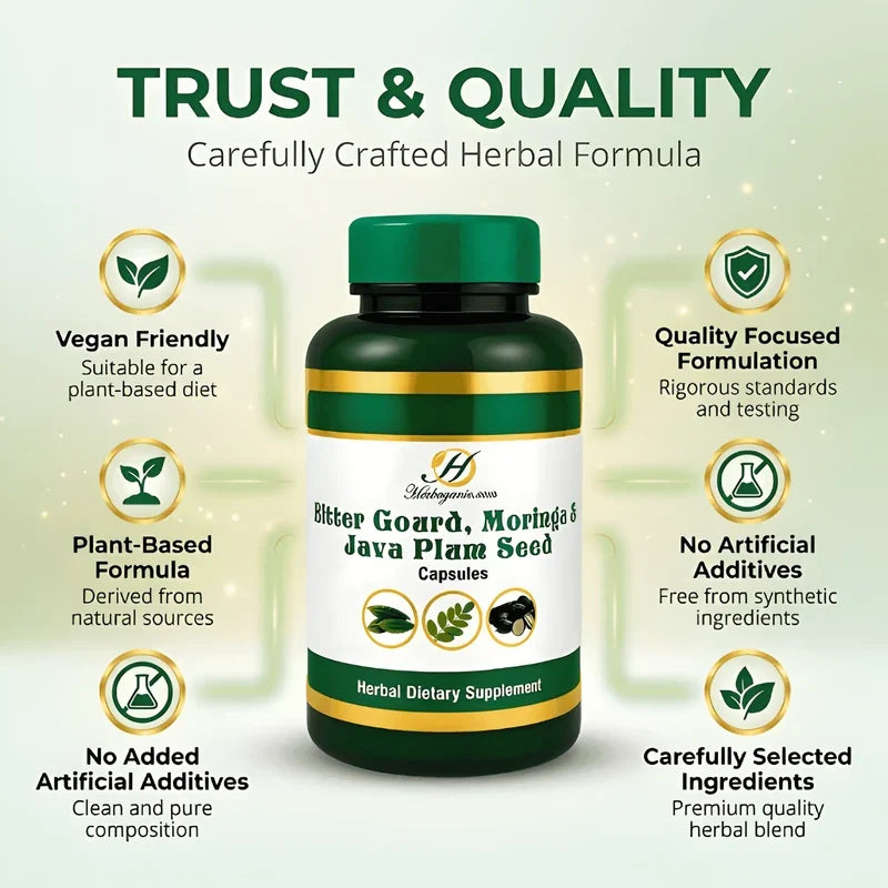 Bitter Gourd, Moringa & Java Plum Seed Capsules