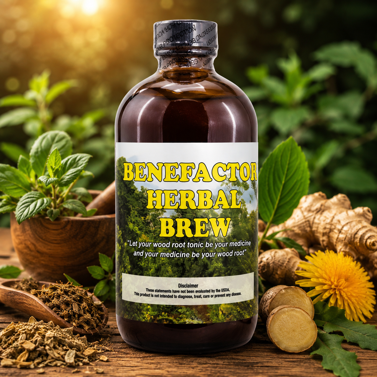 Benefactor Herbal Brew "Woodroot Tonic" - 32oz