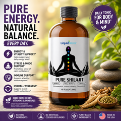 Pure Shilajit Tonic - Energy & Vitality Support - 16oz