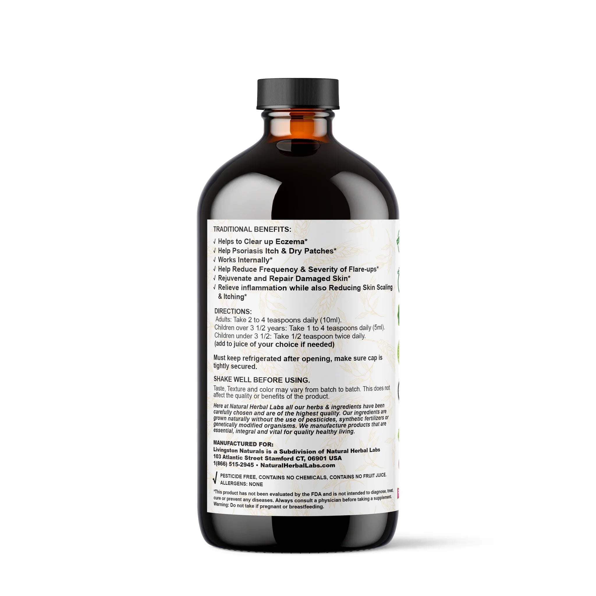 ECZEMA AND PSORIASIS FORMULA - 16oz