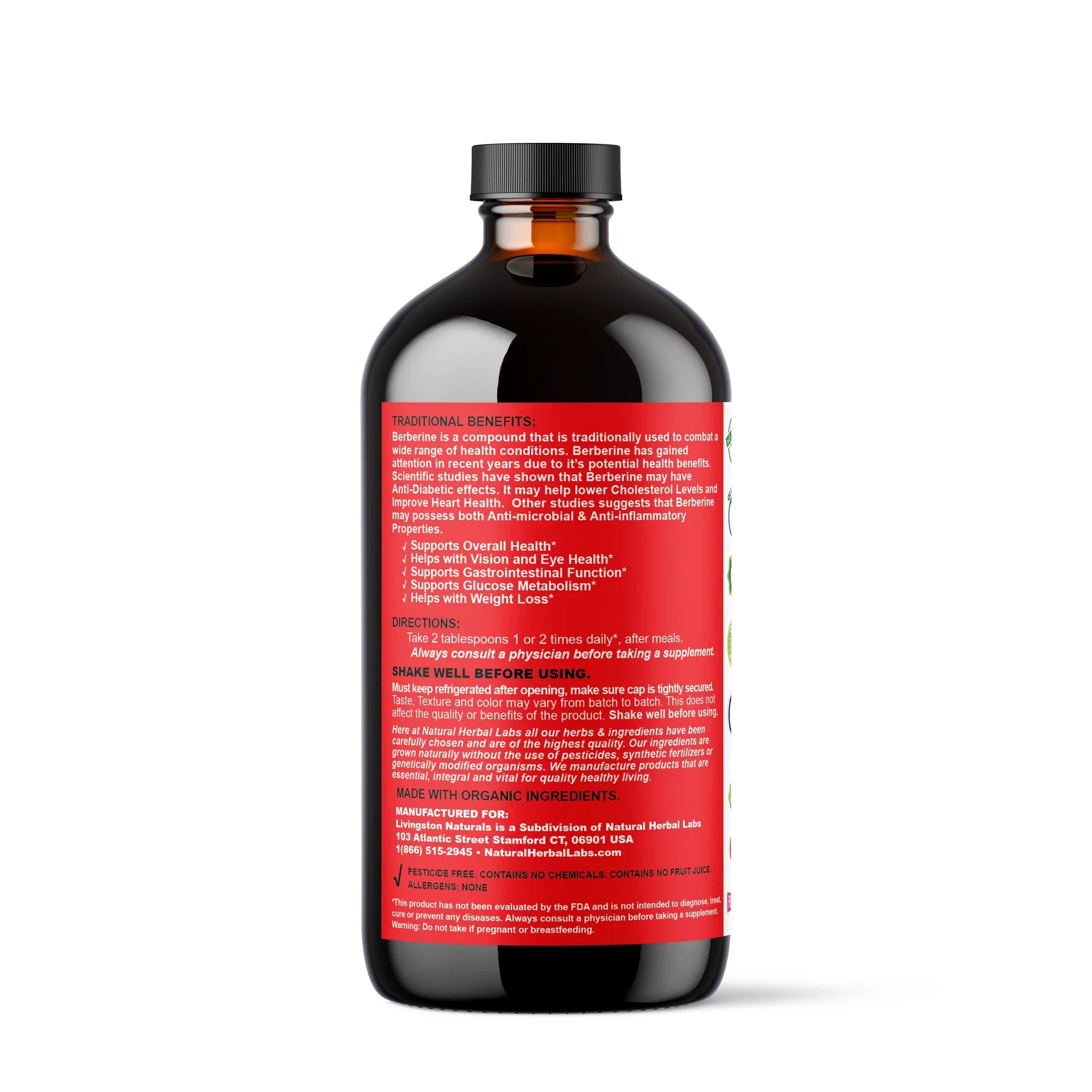 PURE BERBERINE (Nature's Ozempic Type) - 16oz