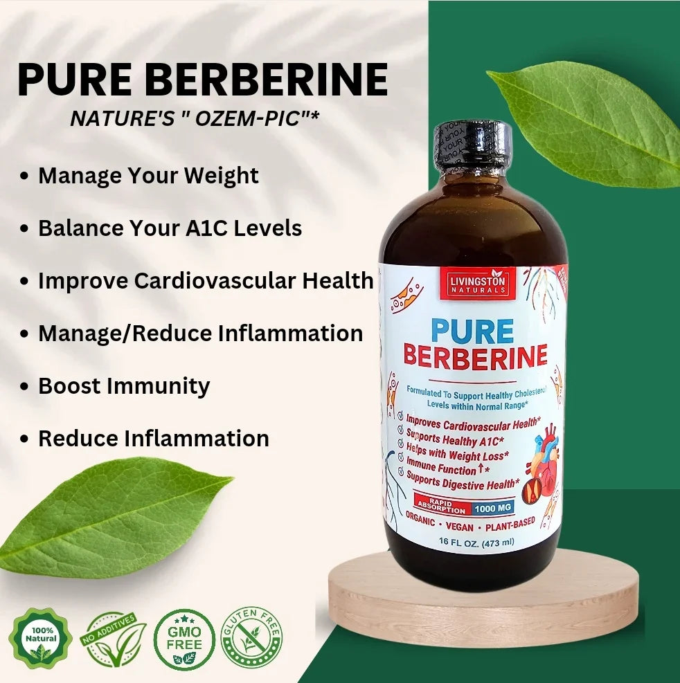 PURE BERBERINE (Nature's Ozempic Type) - 16oz