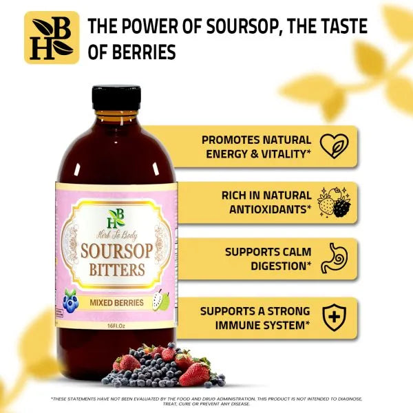 Soursop Bitters Mixed Berries 16oz